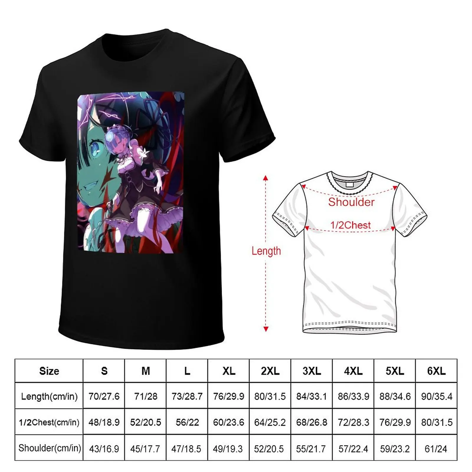 Re zero T-Shirt Big Size Simple T-Shirt