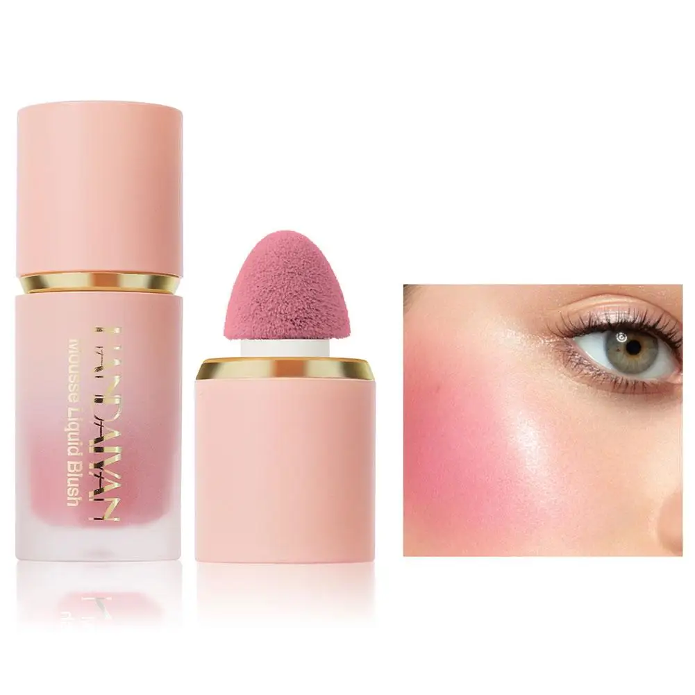 3 In 1 Liquid Blush Matte Glitter Face Liquid Blusher Blush Mousse Contour Eye Highlighter Waterproof Stick Rouge Cheek Smo P5Q1