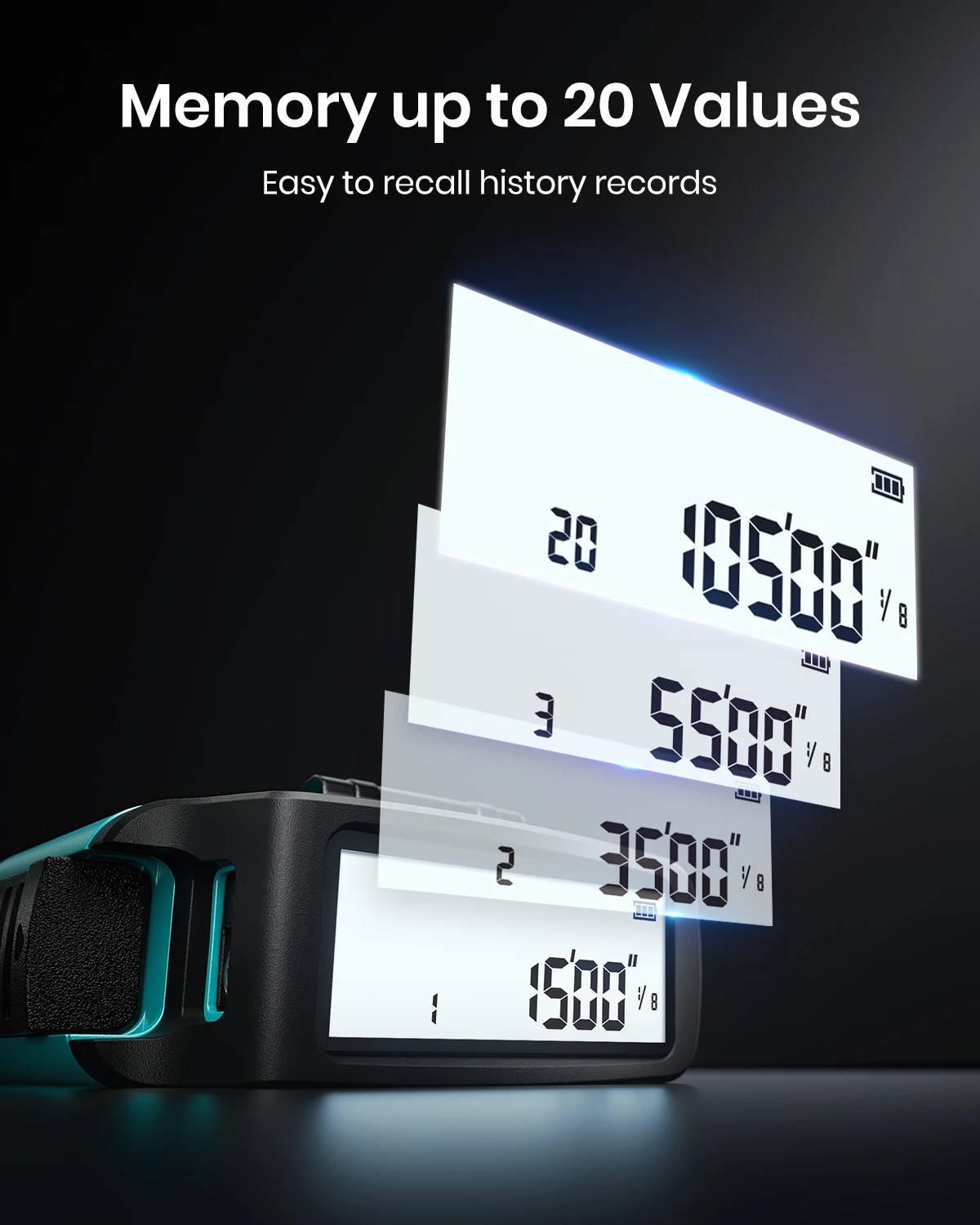 Mileseey DT20 Laser Distance Meter Portable Bluetooth Rangefinder Tape,Rechargeable Digital Display Measure Tool for Home Design
