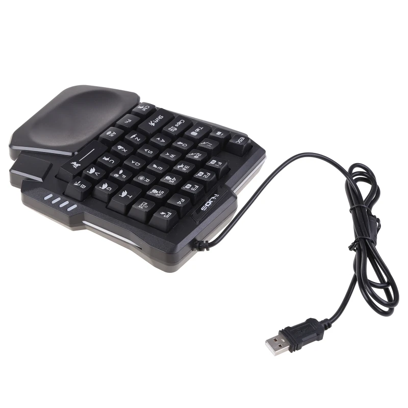 One-handed Keyboard Left-handed Compact Mini Portable Gaming Keypad for Chicken Game PC PS4 Gaming Keyboards 35Keys