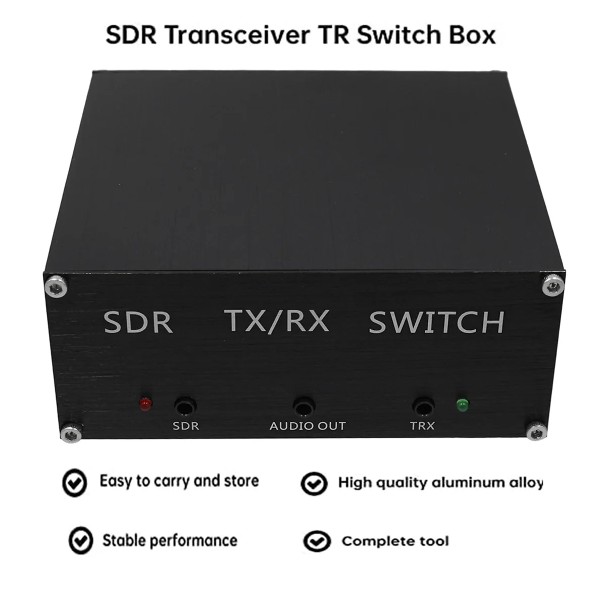 160MHz 100W Antenna Sharer SDR Transceiver Switch Box Aluminum Alloy Case US Plug