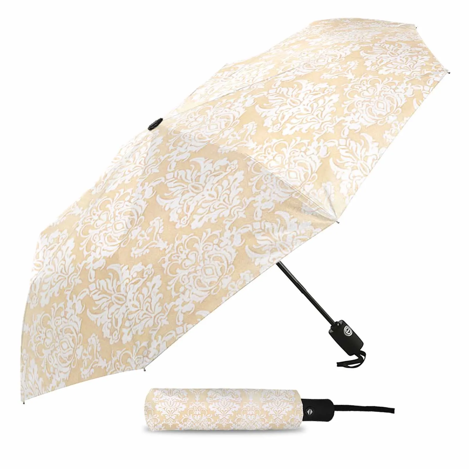 Ethnic Style Retro Persian Pattern Automatic Umbrella Travel Folding Umbrella Portable Parasol Windproof Umbrellas