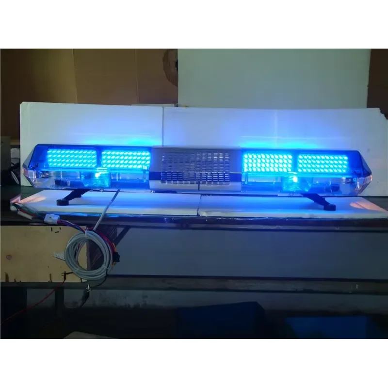 Blue LED Emergency Light Bar Ambulance Strobe LED Warning Light with Siren