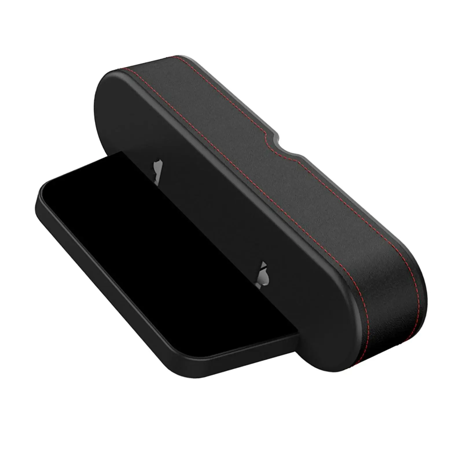 

Multifunctional seat Filler Organizer W/Reserved Charging Holes Storage Pockets Front Seat Box for Cards Phones Keys