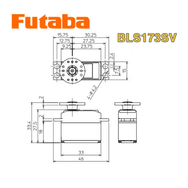 FUTABA BLS173SV F3A เซอร์โวไร้แปรงถ่านแรงดันสูงปานกลาง