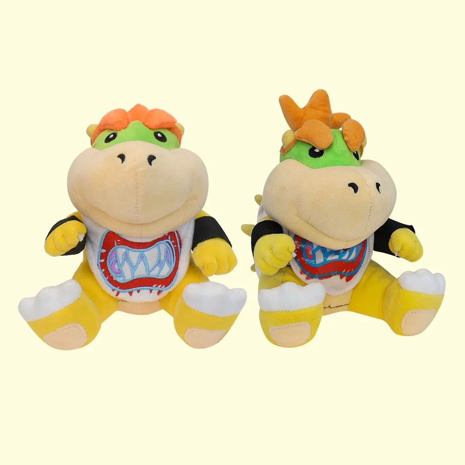 Super Mario Bowser Jr Plush Set Cute Nintendo Game Collectible Dolls - 2 Styles Koopa Baby Dragon Stuffed Toy Gift for Fans