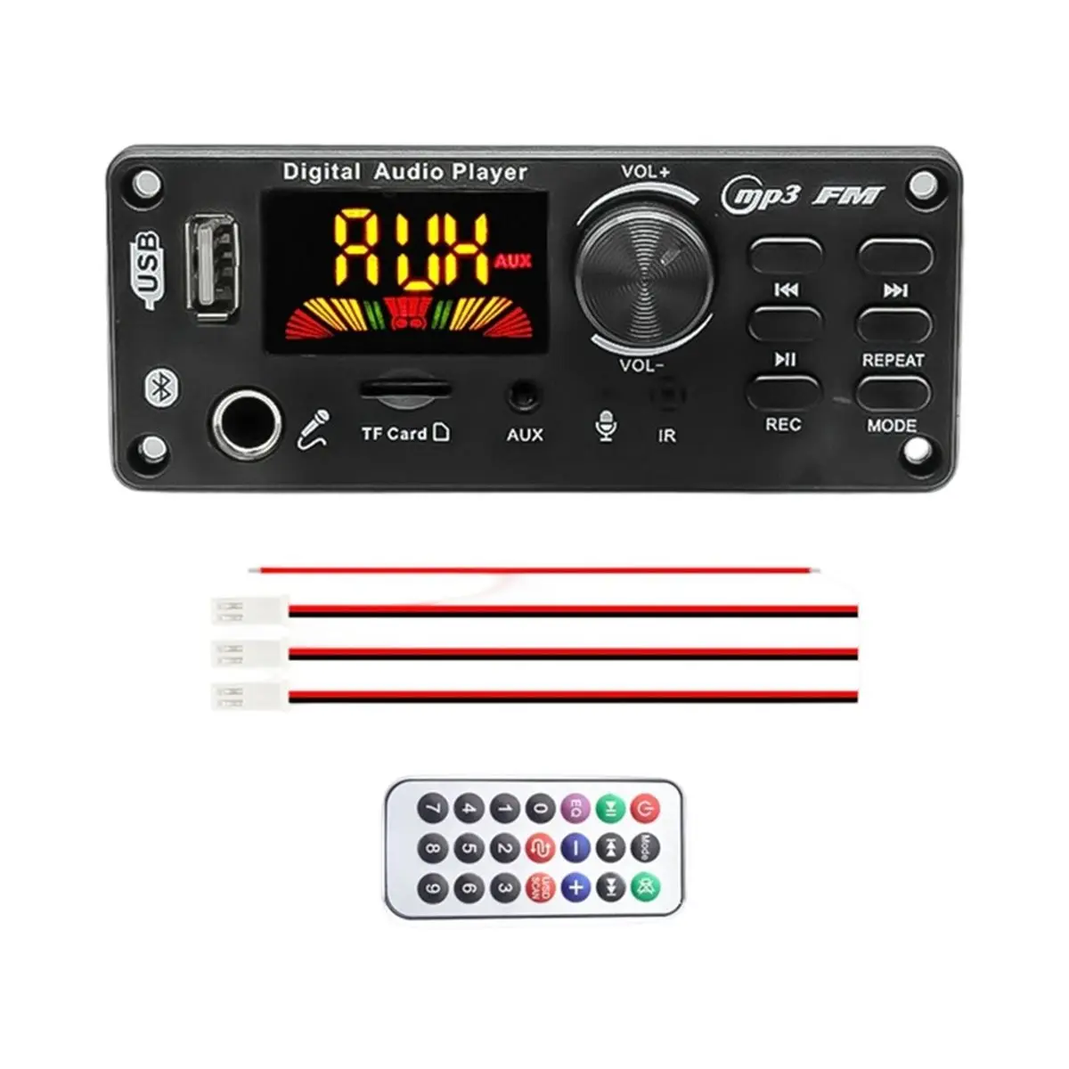 L70A Bluetooth MP3 Decoder Board 2x50W Amplifier Audio Player 12V DIY MP3 Player Car FM Radio Module TF USB Mic Record Call