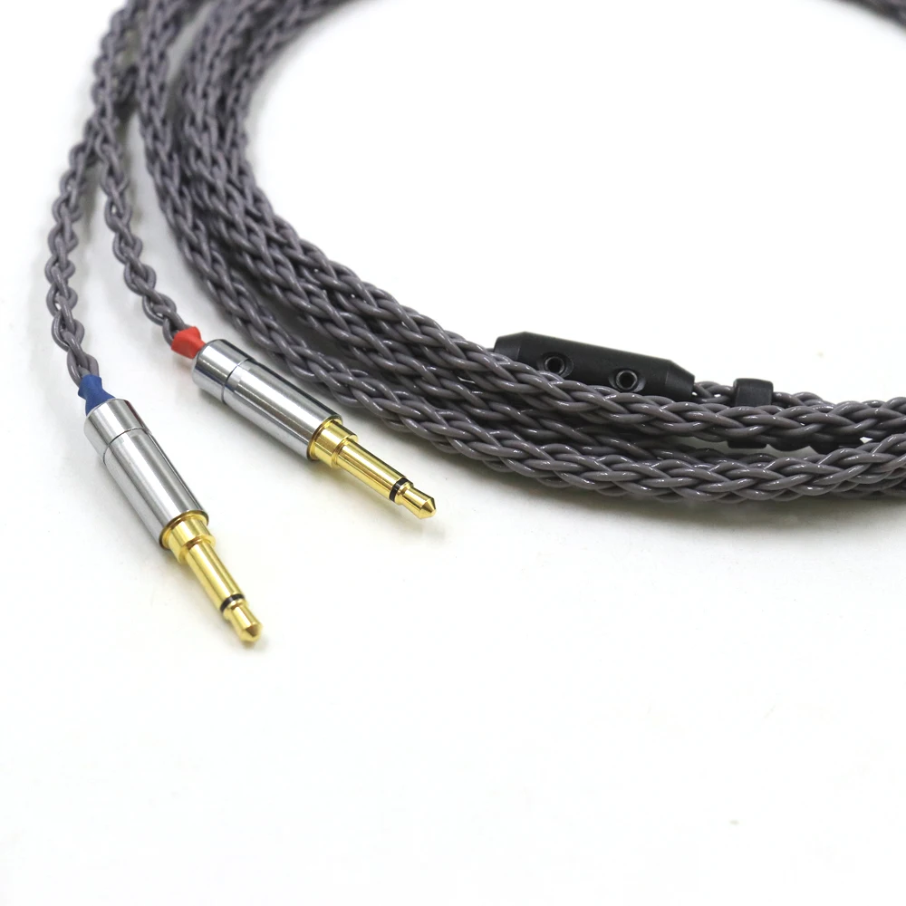 8 Cores Silver Plated 2.5mm 4.4mm XLR Balanced Headphone Upgrade Cord Cable For Hifiman SUNDARA he400i he400s HE560 2x3.5mm
