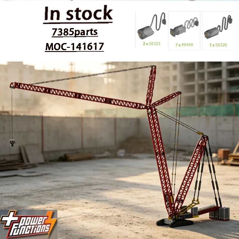 

MOC-141617LR11350 Crawler Electric Crane Splicing Assembly Building Block Model 7385 Parts for Children's Birthdaycustom Toygift