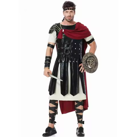 Halloween Carnival Roman Spartan Warrior Gladiator Costume Xena Princess Knight Julius Caesar Fancy Dress