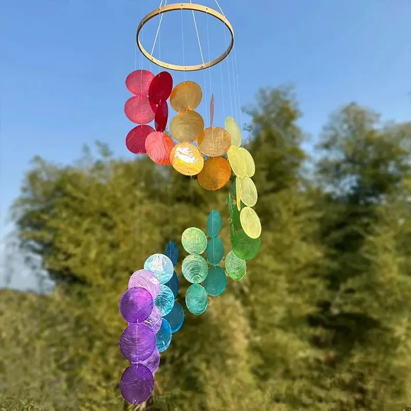 Natural Shell Wind Chimes Creative Dream Catcher Craft Outdoor Yard Welcome Guest Decoration Bedroom Only Wind Chime Pieces