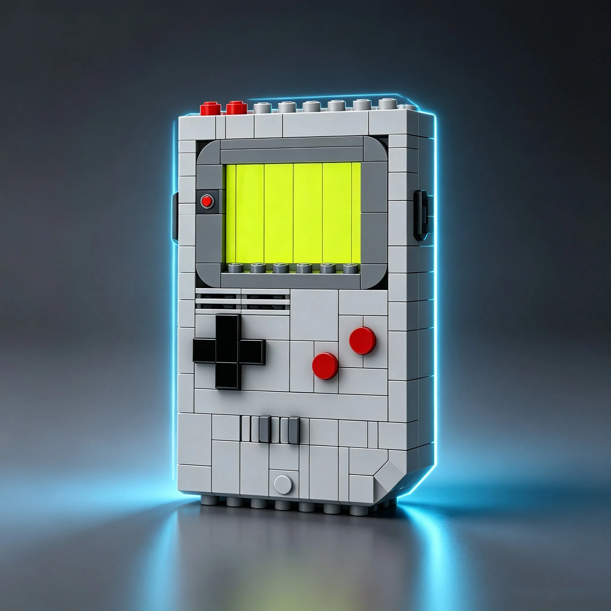 290PCS Children Retro Handheld Game Console Building Blocks Kids Desktop Ornament Boys Nostalgic Birthday Gift