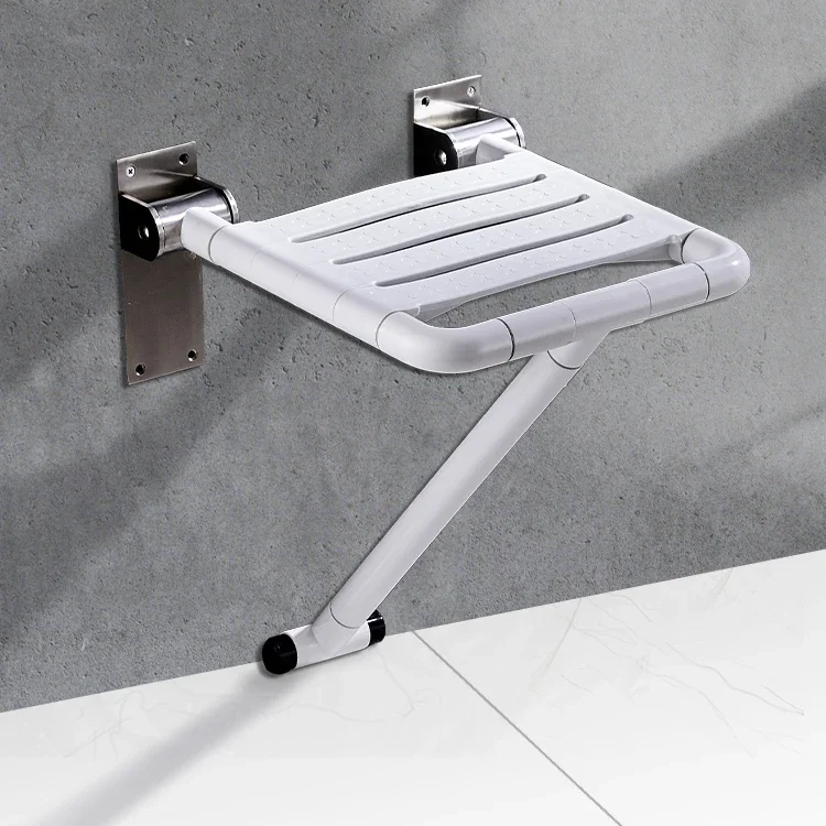 Wall Folding Seat Bench Bath Chair Bathroom Steel Shower Stool