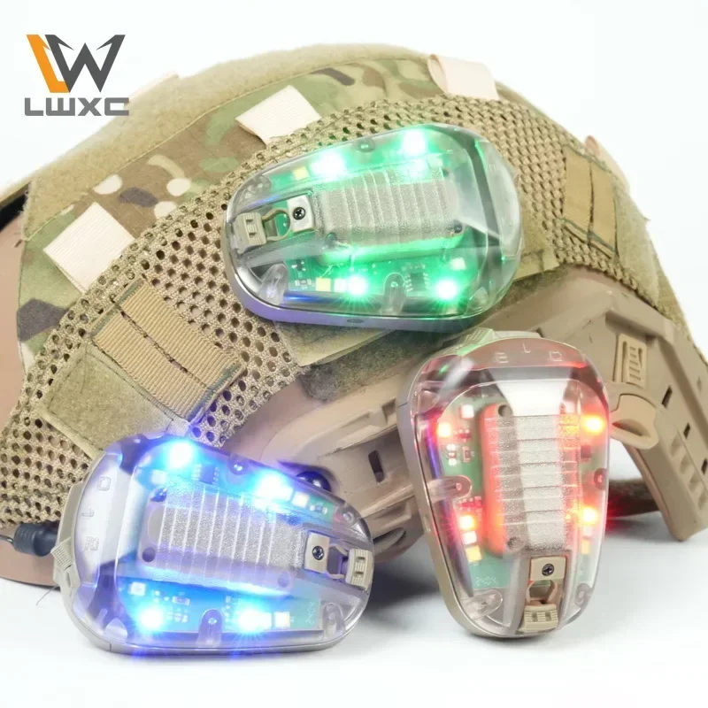 Tactics HEL STAR 6 GEN4 GEN3 Helmet Light Blue Green Red IR Strobe Waterproof Outdoor Sports Safety Signal Flash LAMP Light