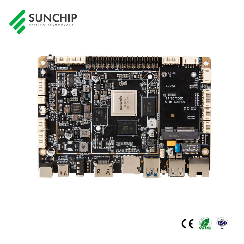 Multi-functions RK3399 board Android motherboard for advertising machine LCD screen 4G LTE intelligent PCBA driver pcba