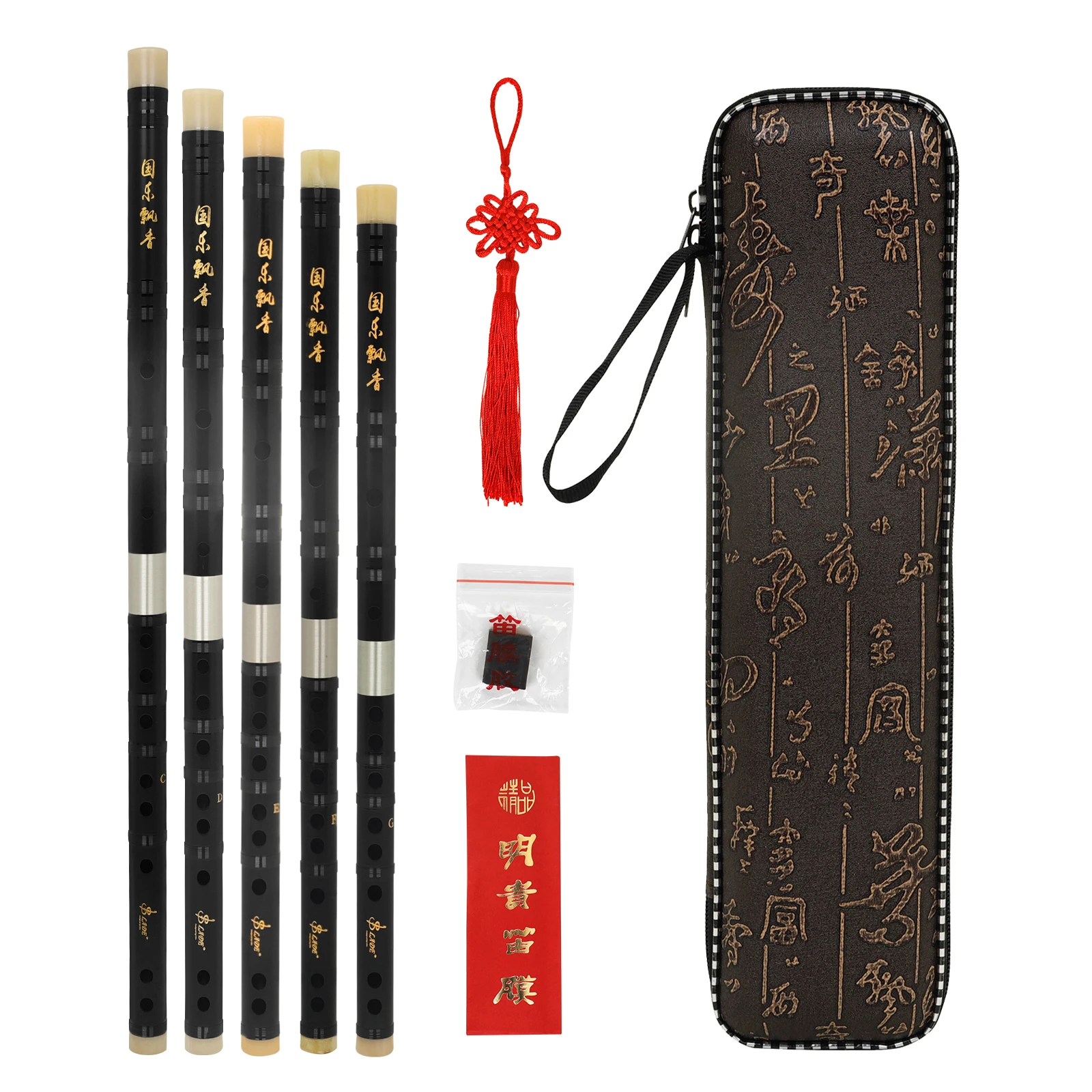 SLADE Bamboo Flute C D E F G Key Chinese Dizi Transversal Flauta Professional Woodwind Musical Instruments Redwood Bamboo Flute