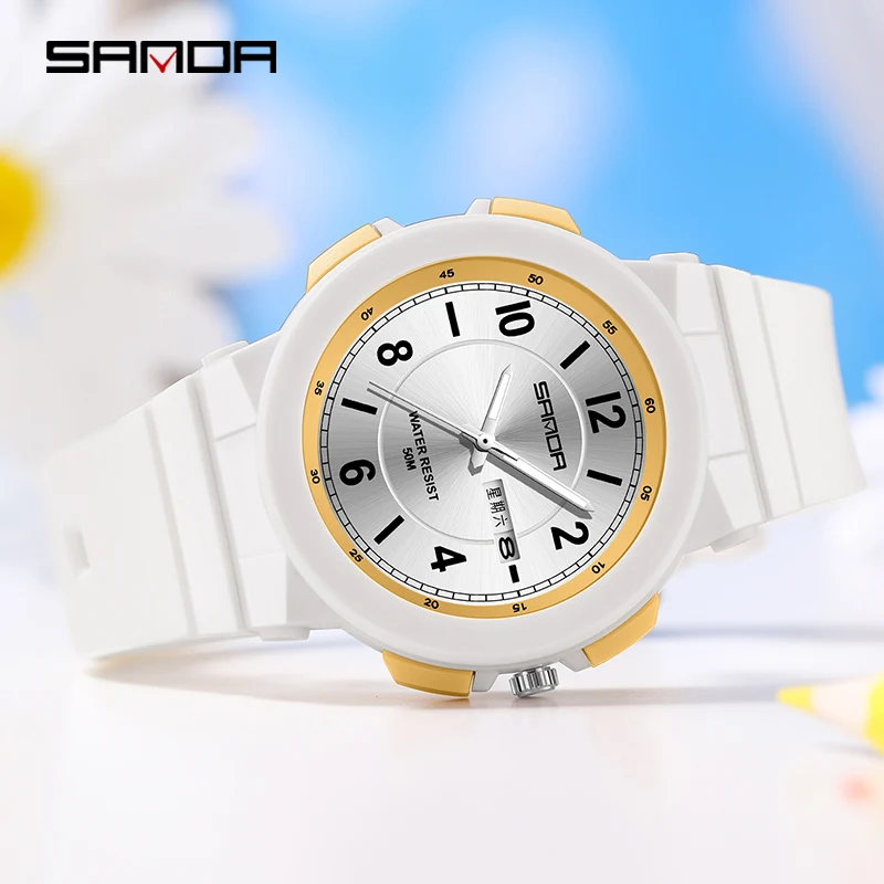 

SANDA New New Casual Women's Watches Waterproof Fashion Quartz Watch Women Wristwatches for Female Clock Relogio Feminino 6097