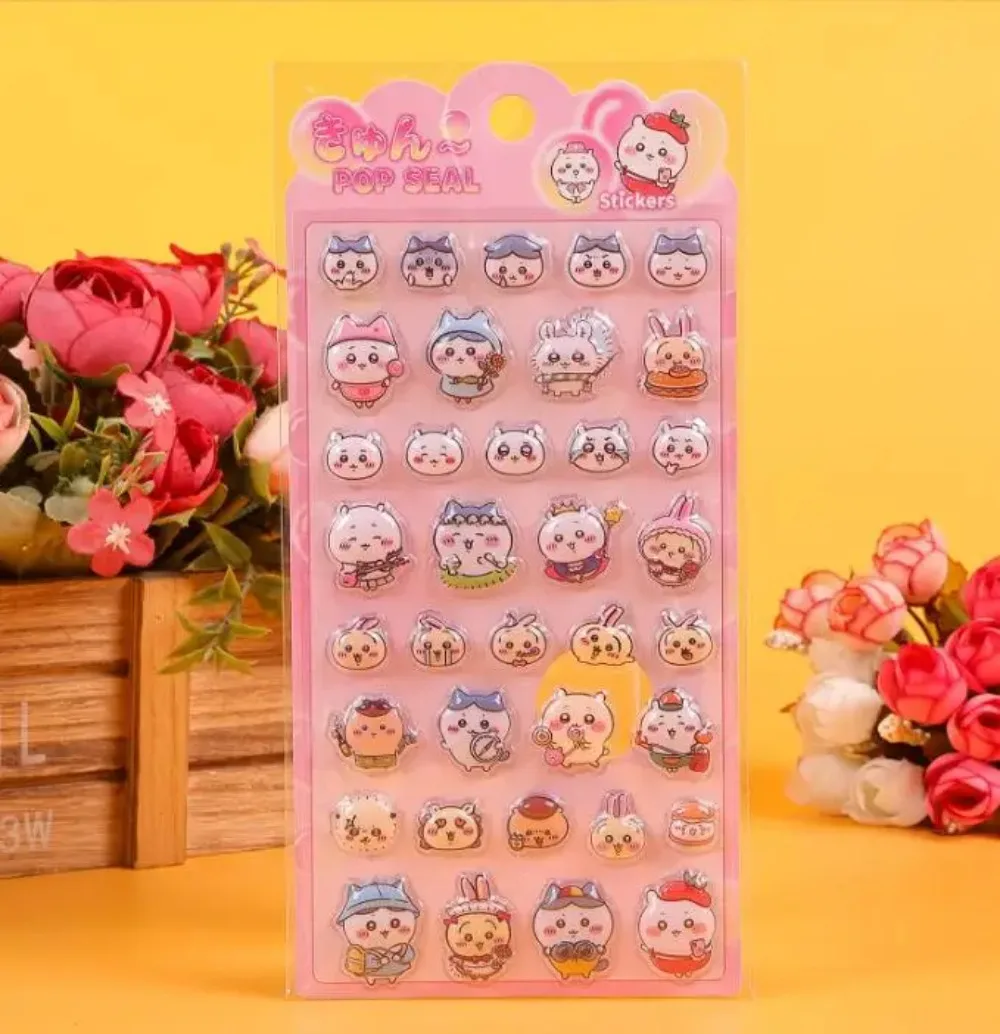 Cute Cartoon jiyi Giey Kawa Stickers 3D Relief Stickers Kawaii Bubble Stickers Hand Account Decoration Notebook Stickers view 3