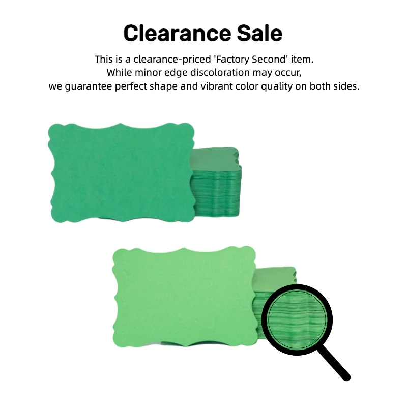 Clearance! 60PCS Vintage Gradient Green 2 Colors Cards, New Year Christmas Greeting Cards Gift Wedding Party Invitation Cards