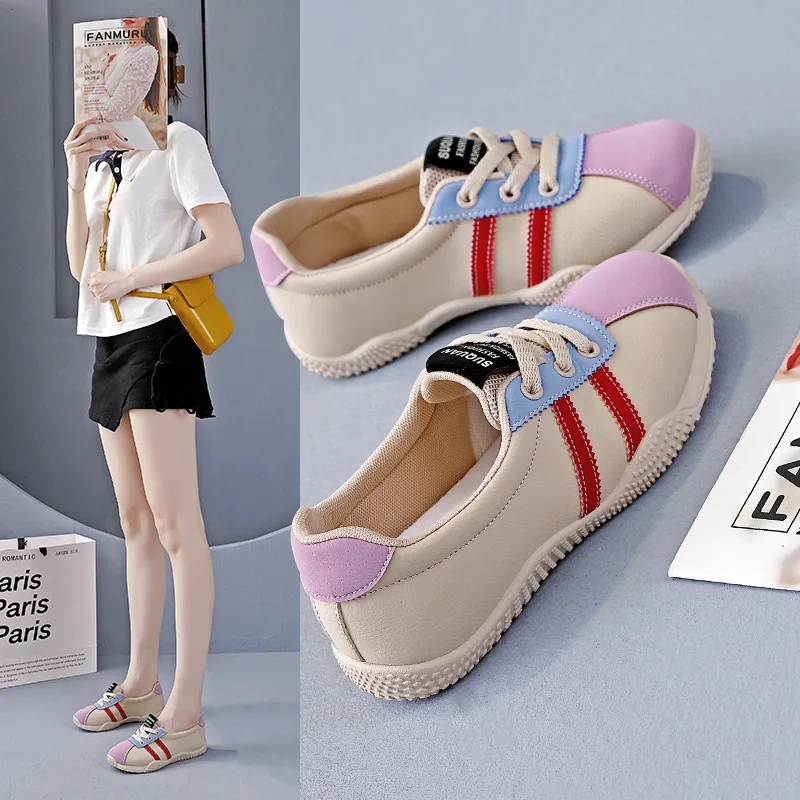 Shallow Mouth Round Head Women's Leisure Shoes Spring/Autumn Shoes Women's Front Strap Casual Single Shoes