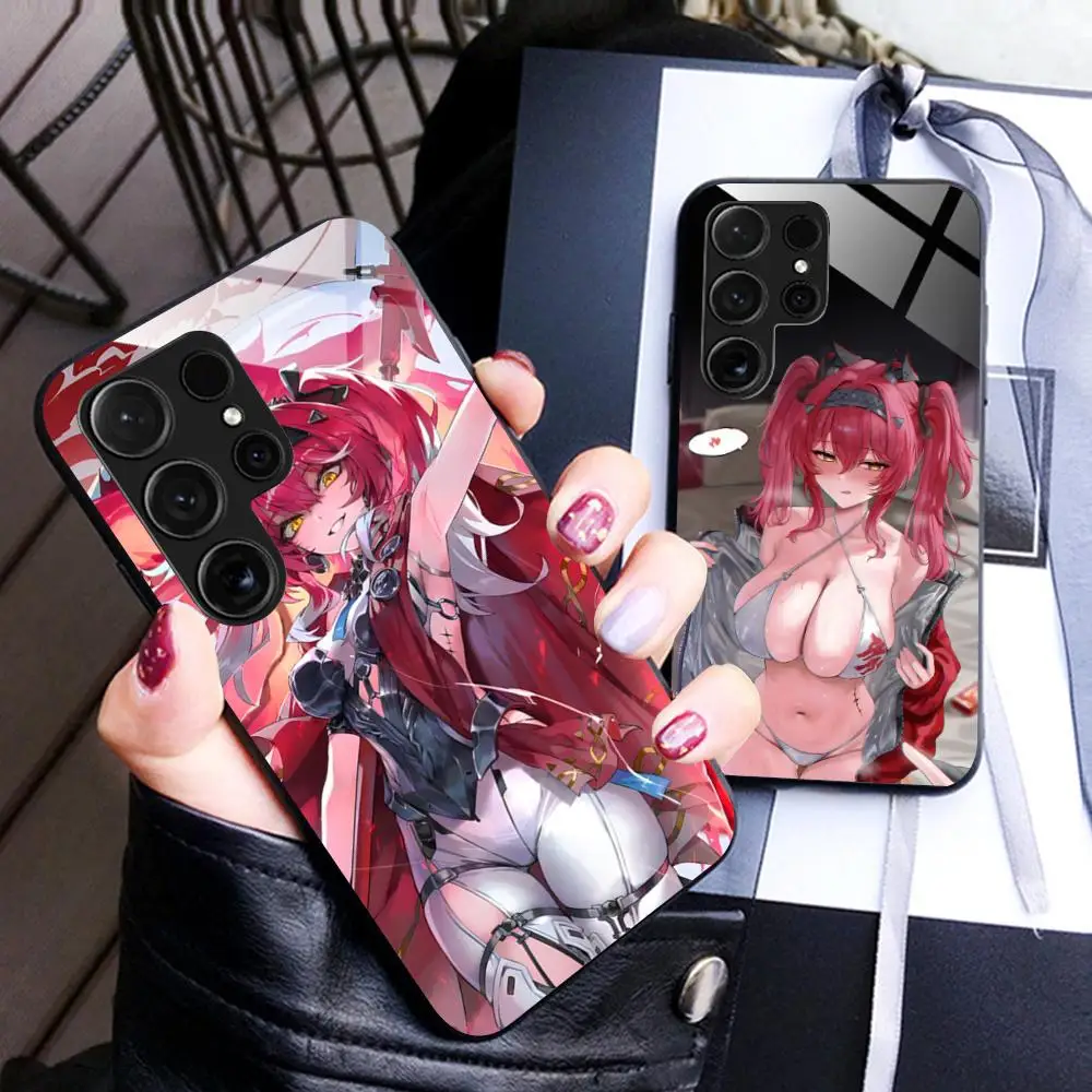 Wuthering موجات لوبا قضية الهاتف المحمول لسامسونج غالاكسي S25 S24 S23 S22 S21 S20 نوت 20 زائد FE الترا غطاء زجاجي غطاء جميل #4