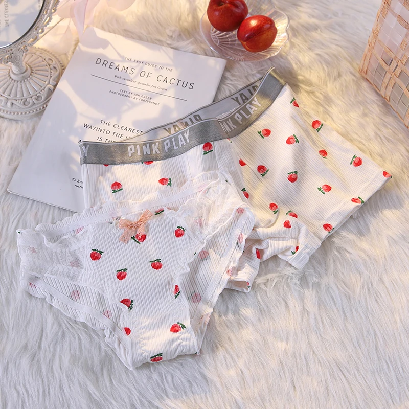 2024 New Couple Underwear Pure Cotton Cute Cartoon Fun Couple Underwear Sexy And Pure Desire Set For One Male And One Female