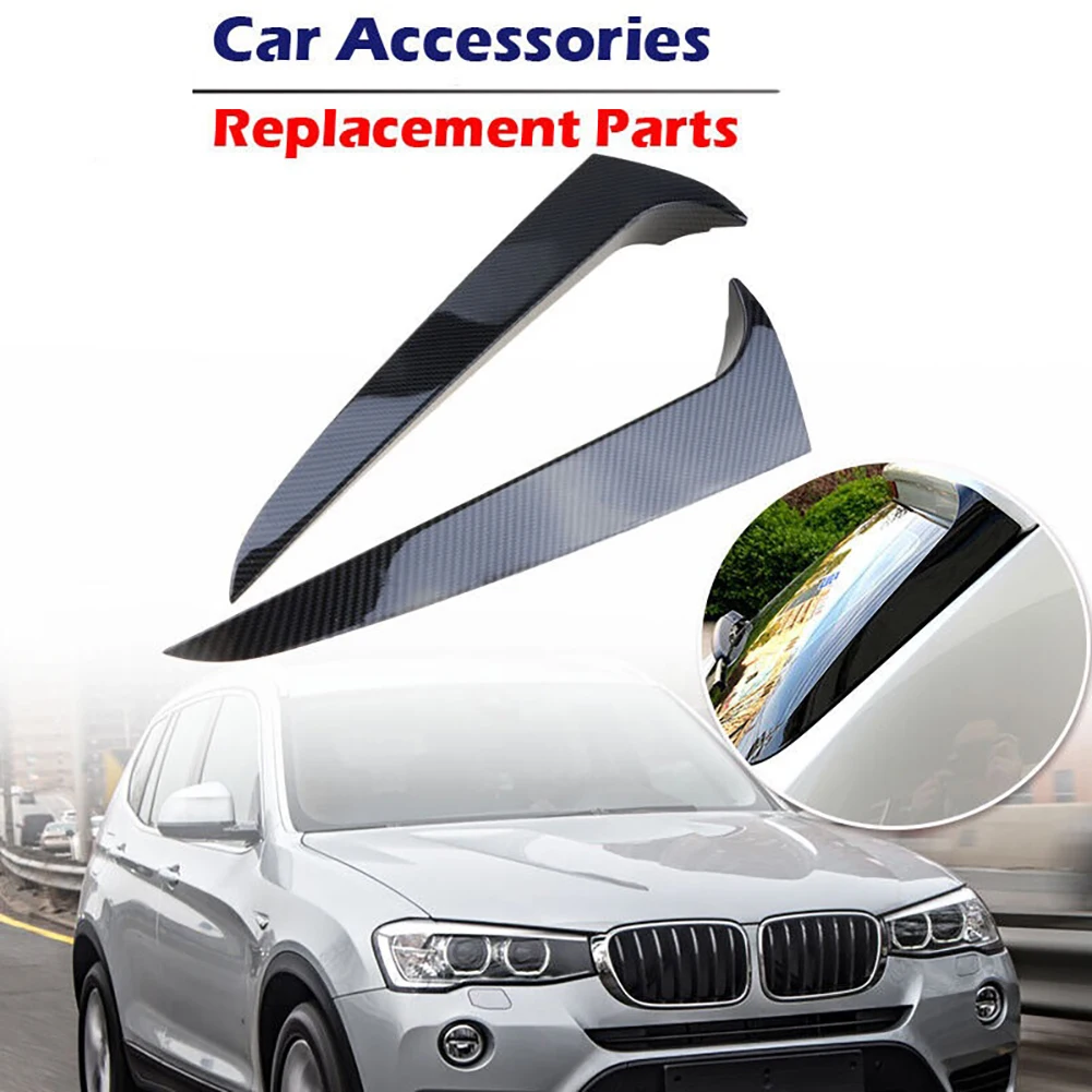 2 Pcs Rear Window Spoiler Replacement Parts Side Wing Trim Cover Accessories Compatible for BMW X3 F25 2011-2017 Years