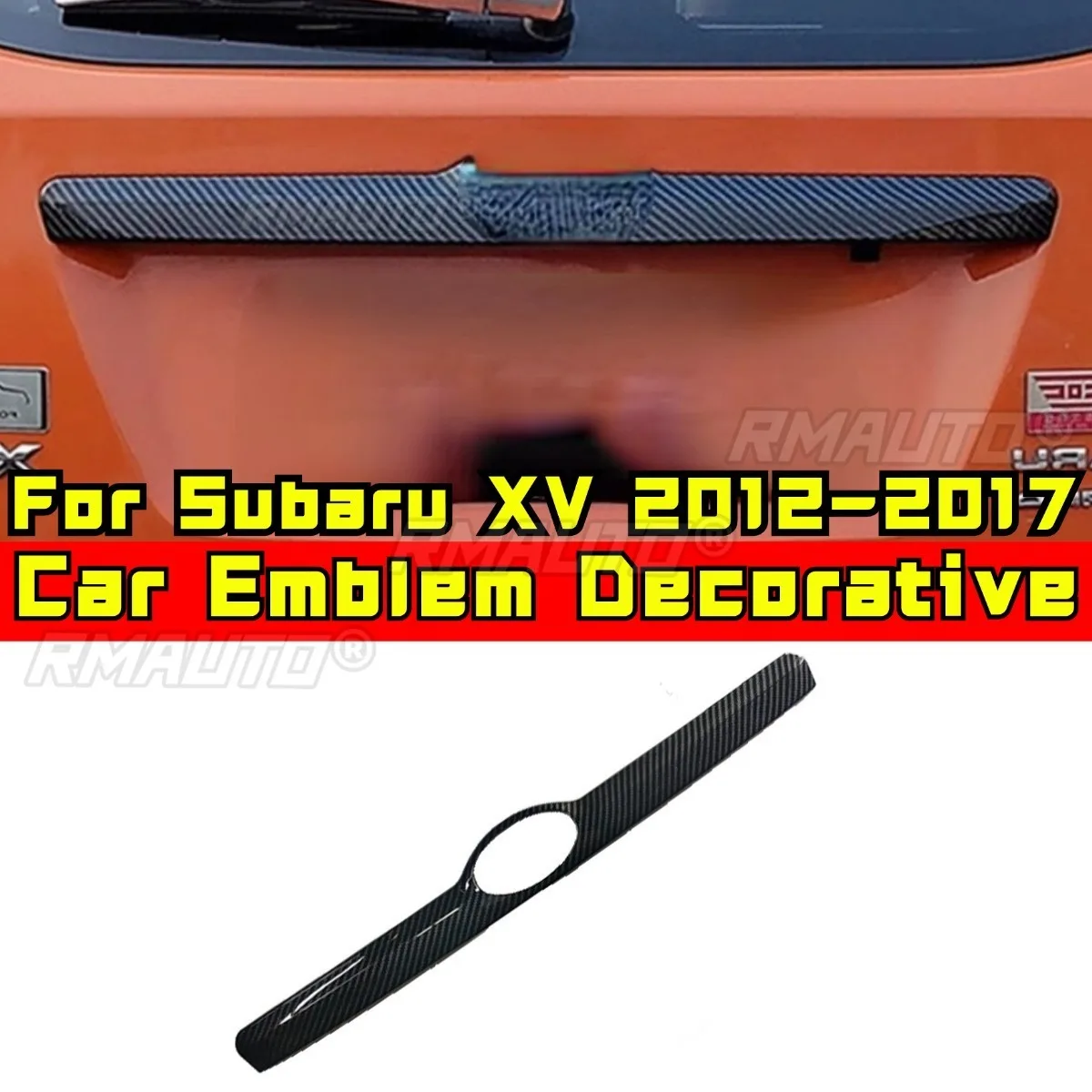 

Для Subaru XV 2012-2017 2018-2023 эмблема из углеродного волокна, задняя накладка, багажник, задняя дверь, внешнее украшение