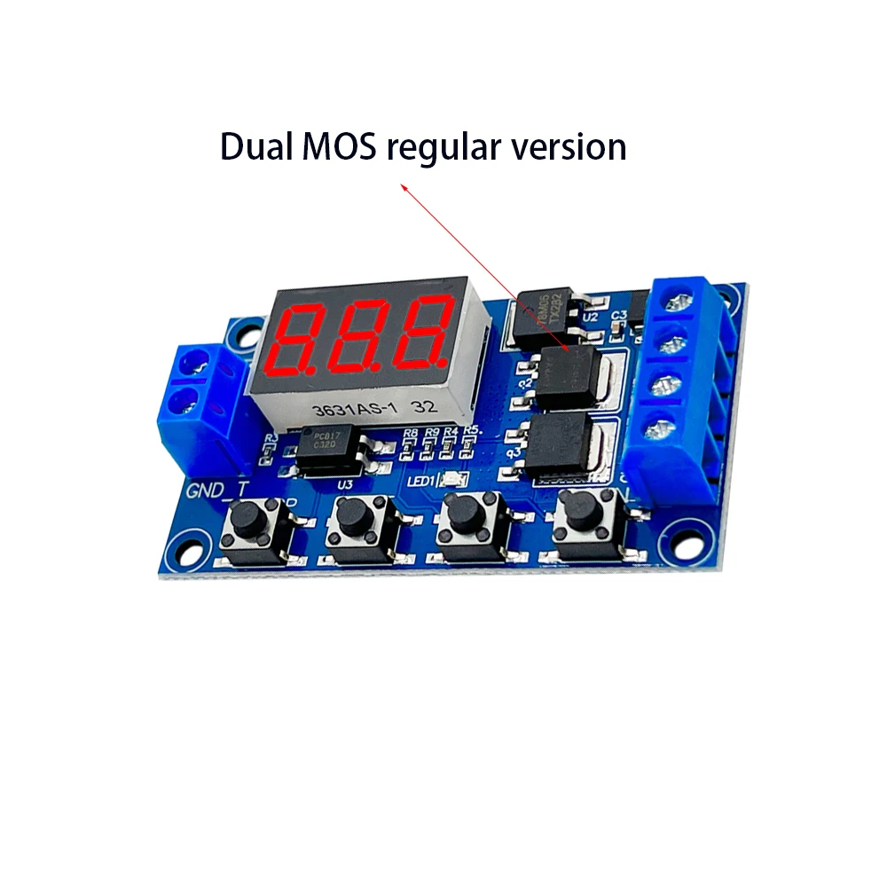 Ciclo de Automação Delay Timer, Controle Off Switch, Delay Time Relay, Suporte Micro USB, Display LED, 5V, DC 6-30V, 6V, 9V, 12V, 24V
