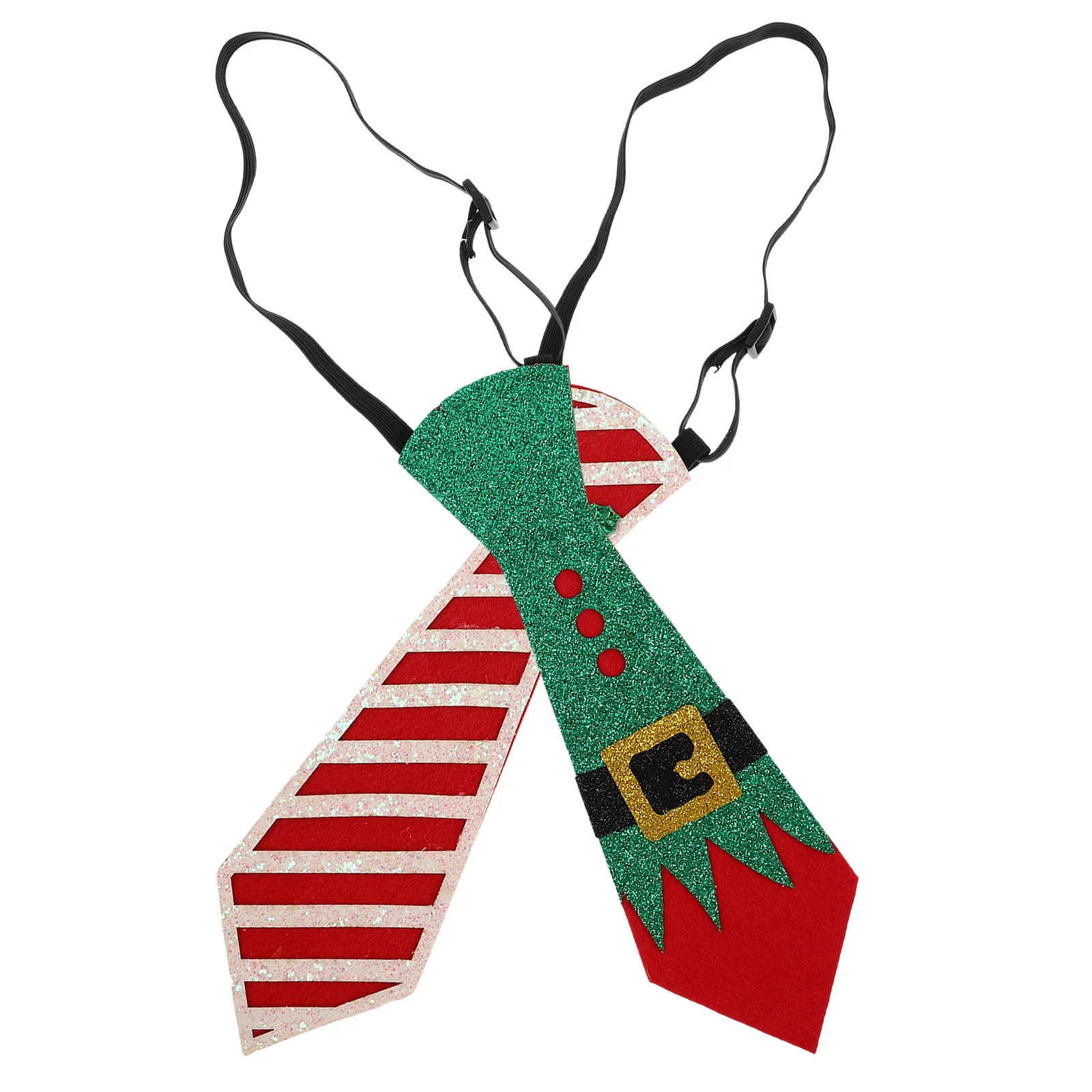 Cravates de noël en feutre, 2 pièces, Design d'élan, accessoire de fête de vacances doux pour hommes et garçons, vêtements de fête, célébration de noël et d'hiver