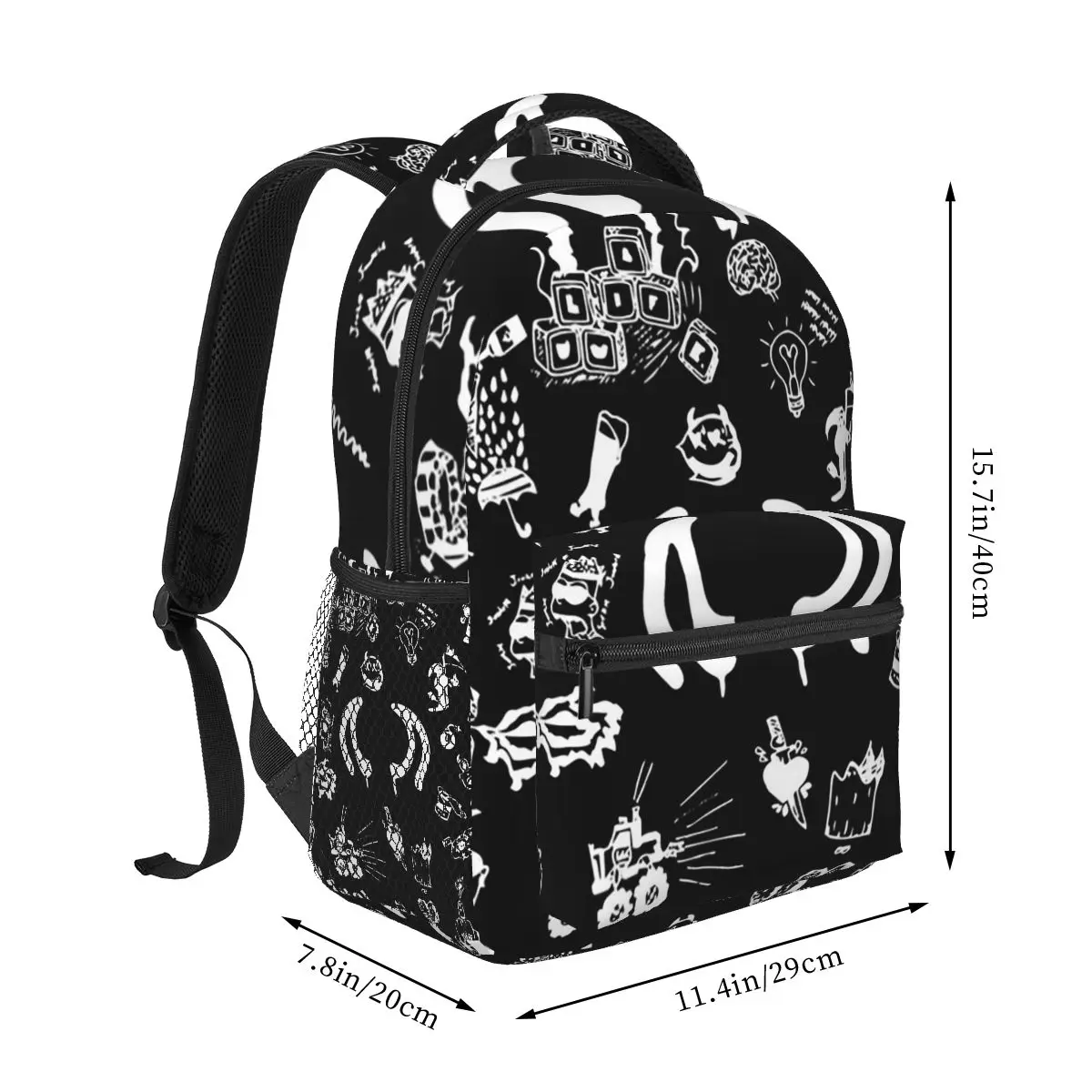Yungblud Drawings Tattoo Sheet Backpack Student Boys Girls BookBag Children School Bag Laptop Shoulder Bags for Men Women