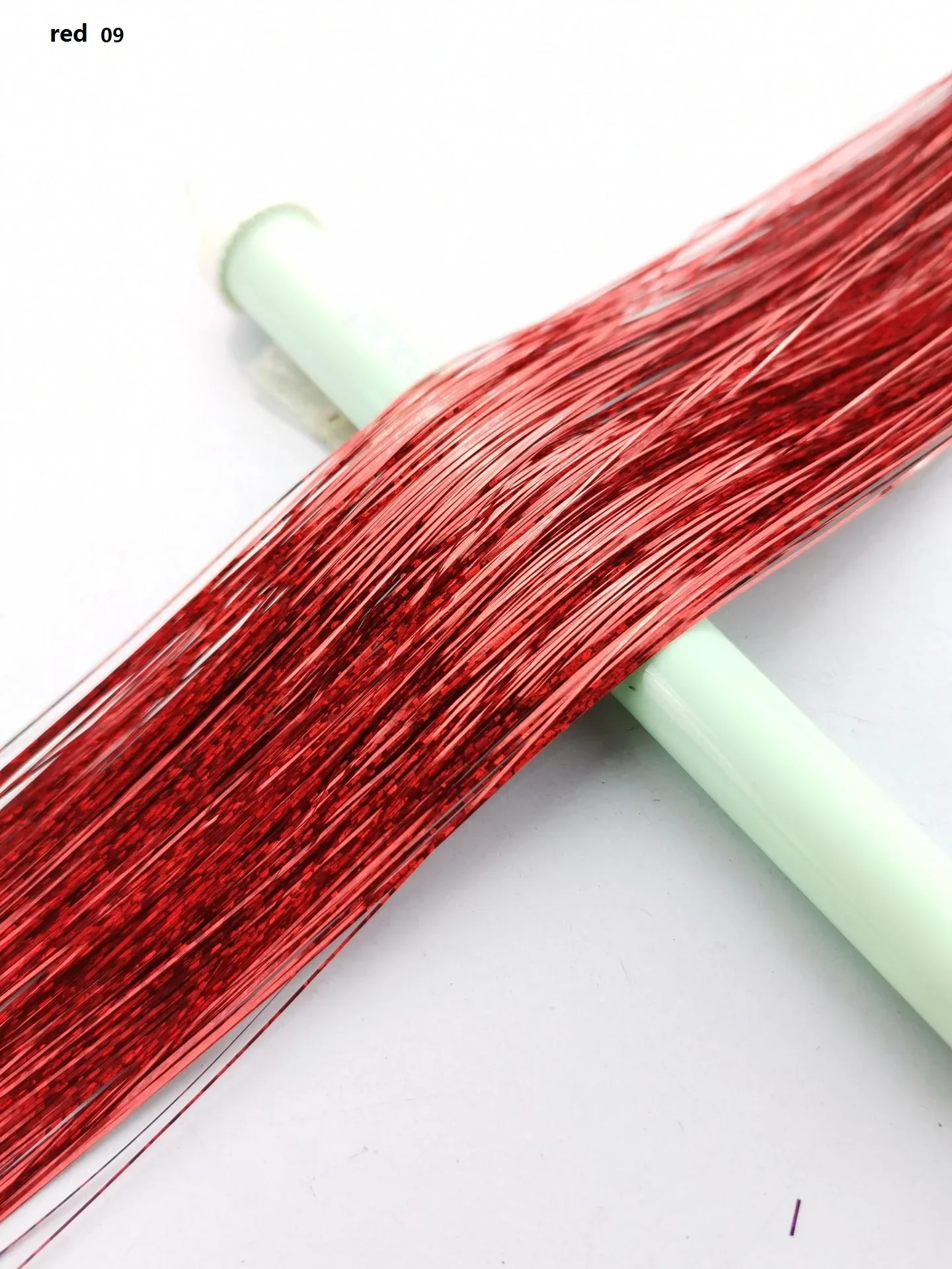 150 Stränge Bunter Glitzer-Haarverlängerungen, 100 cm Lang, Holografische Haaraccessoires für Partys und Veranstaltungen – Detail 11