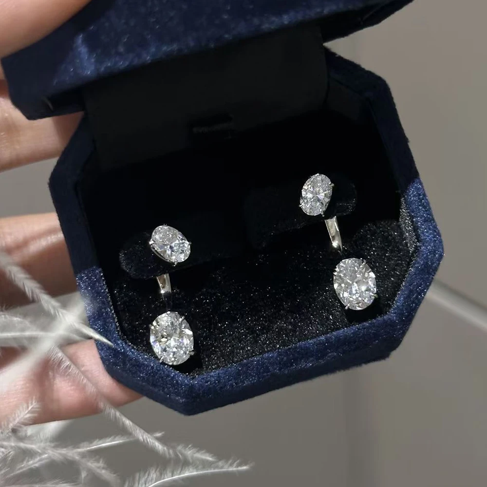 Thumbnail 3 - #2 Trending Moissanite Stud Earrings Right Now