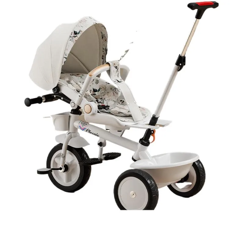 Tricycle pour enfants paresseux, voiture à pédale pour bébé, peut voiler et s'asseoir pour marcher, arme magique, enfants de 1 à 6 ans, 3 bébés