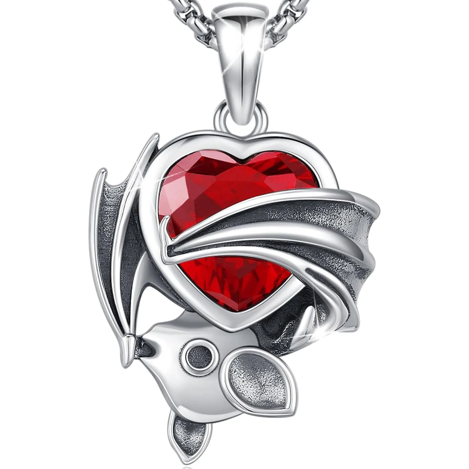 Bat Necklace Animal Pendant 925 Sterling Silver Cute Animal Jewelry Graduation Gifts for Women Men Animal Lovers Holiday