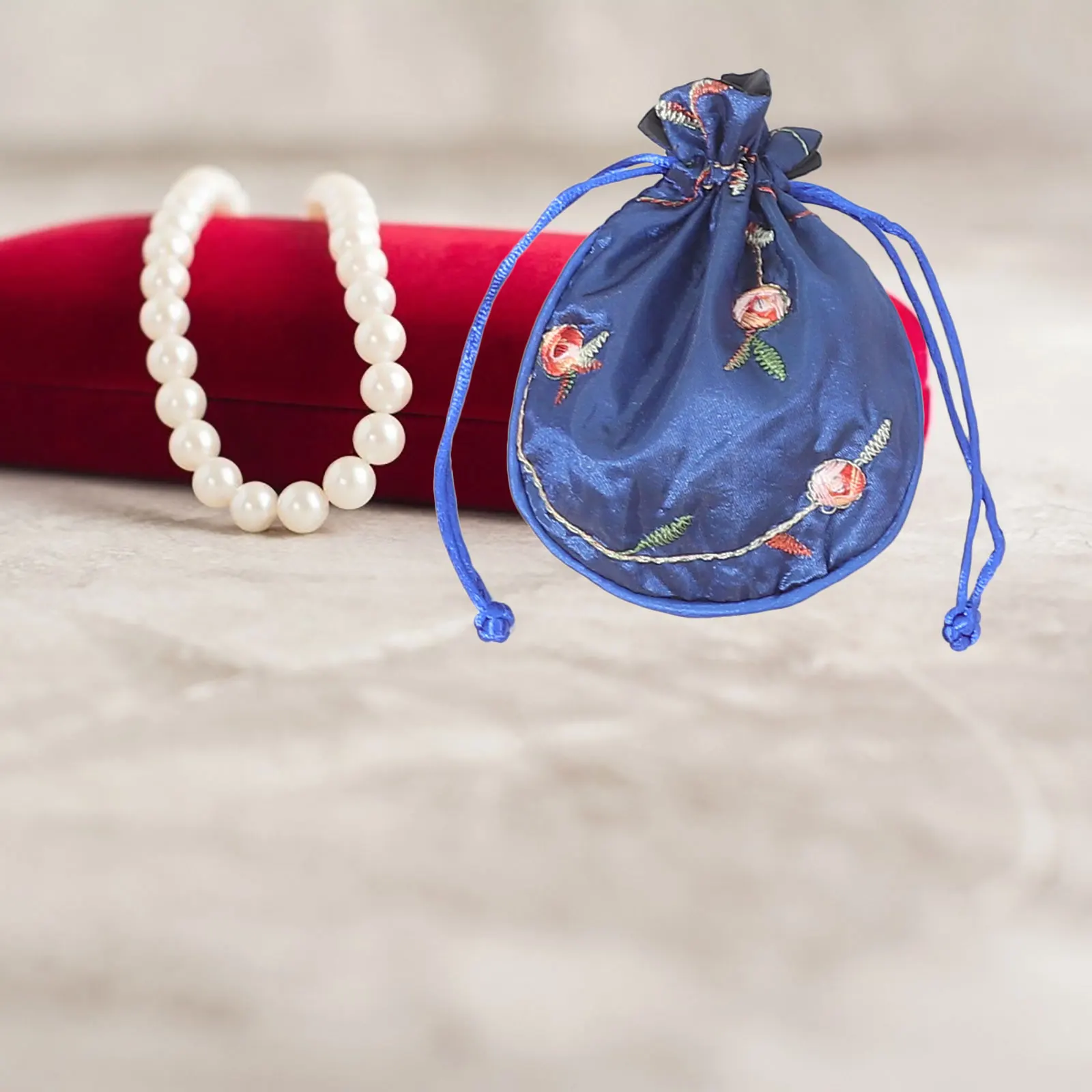 

12 Pcs Jewelry Fruit Flower Pull Bag Small Cloth for Gifts Wedding Christmas Party Favor Small Drawstring Bags For Jewelry Bags
