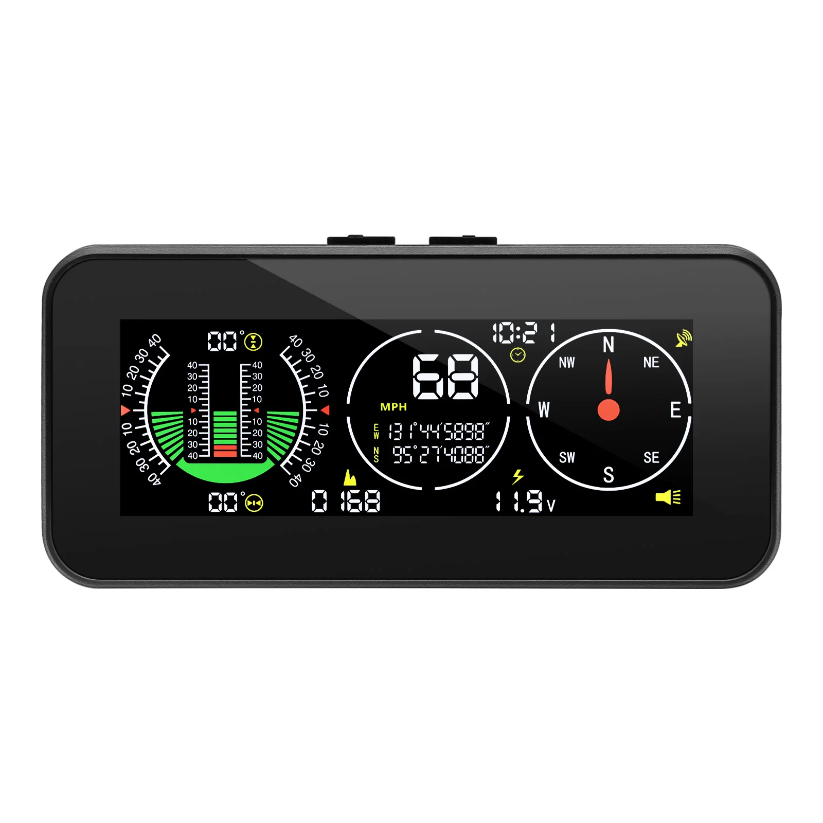 M60 Slope Meter Car GPS HUD Digital Head Up Display Smart Inclinometer Tilt Pitch Angle inclinometro Auto Intelligent Gauge Car