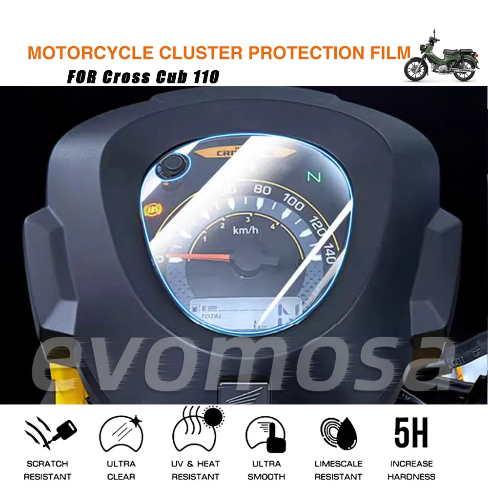 For Honda Cross Cub 110 CC110 cc 110 Motorcycle Speedometer Scratch Cluster Screen Film Protector Instrument film