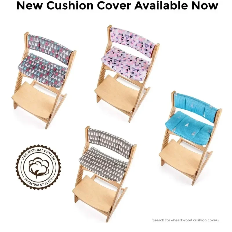 كرسي مرتفع خشبي للأطفال والرضع من ez - ارتفاع قابل للتعديل وسهل التنظيف كرسي مرتفع للأطفال الصغار - كرسي طعام للأطفال