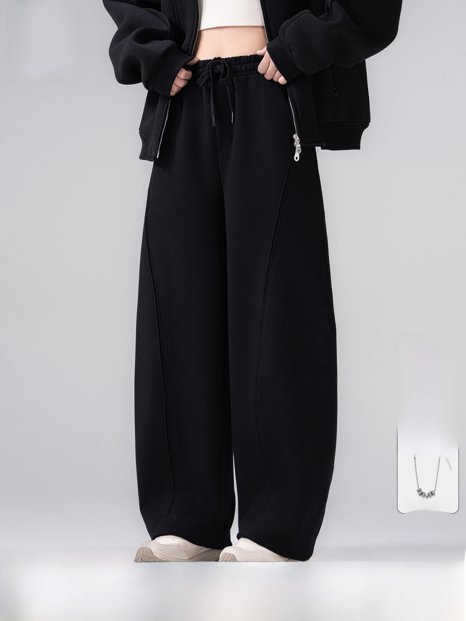 Spring 2026 Men's And Women's Loose Sports Wide Leg Pants Drapey Comfortable Air Layer Trousers Casual Straight Cut Pants