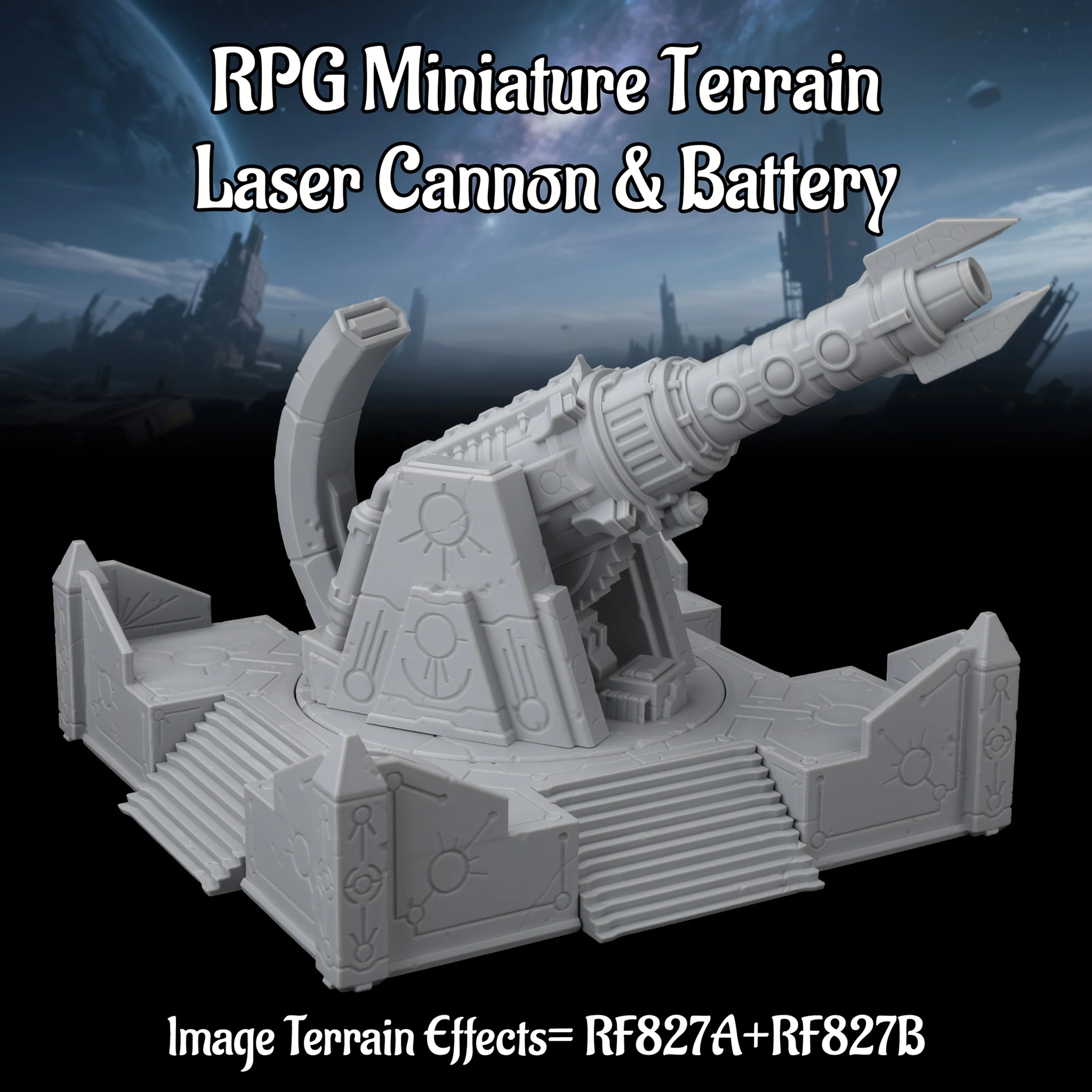 Terreno en Miniatura para Defensa de Bases de Ciencia Ficción, Adiciones de Fortaleza de 25-28mm para TTRPG, Regalo Coleccionable para Aventuras de Fantasía TTRPG