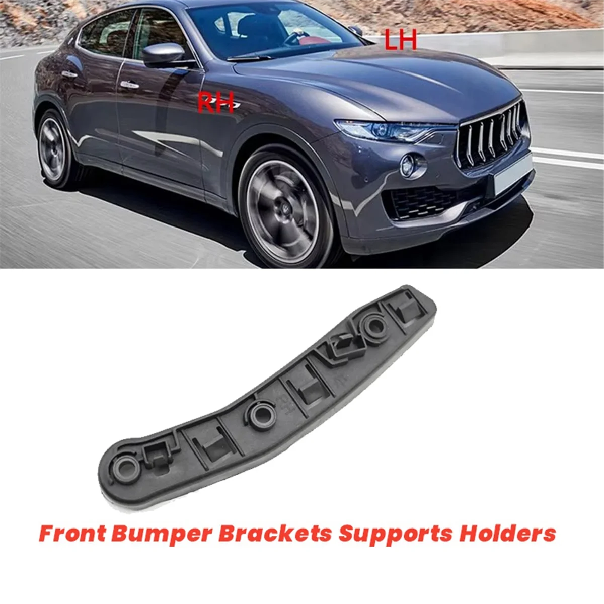 ABQA-Car Front Bumper Bracket Support Mount for Maserati Levante 2017-2020 670032915 Right Headlight Long Holder