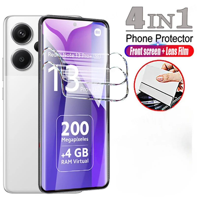 2PCS Hydrogel Film For Xiaomi Redmi Note 12 13 11 10 9 8 7 Pro Plus 5G  Anti-Shatter Film Redmi Note 12S 11S 10S 9S 8T 7S HDFILM