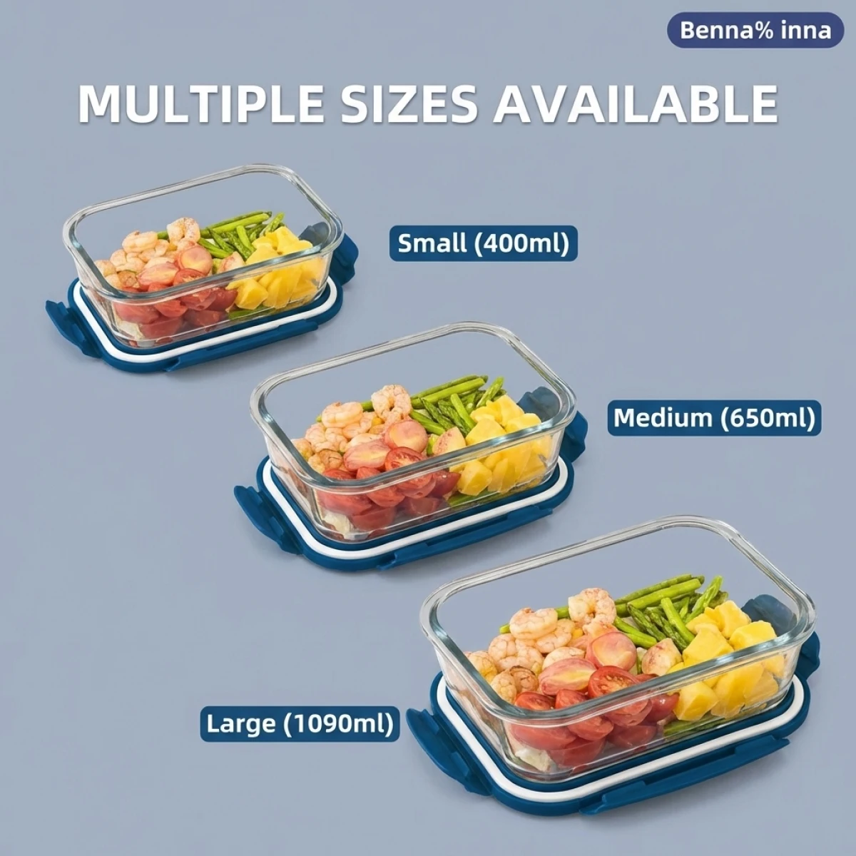 Star Sea Blue Glass Food Conta - Meal Prep Seafood review and price
