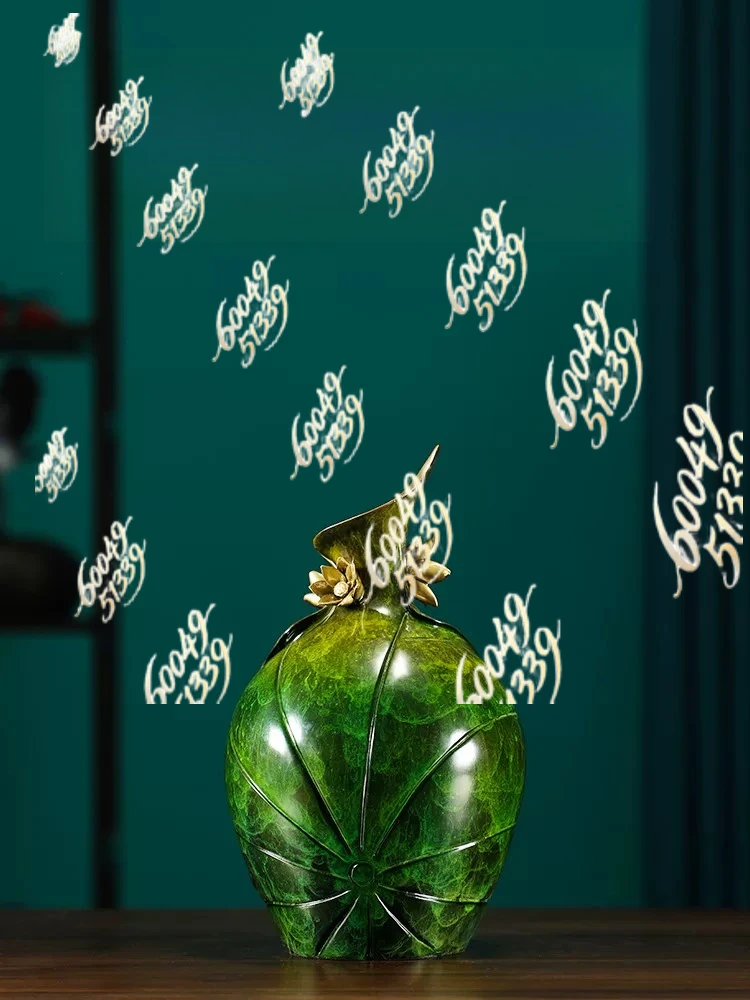 apply to Creative Brass Vase Home Decor for Fresh & Dried Flowers, Bonsai Ornament for Living Room, Study and TV Cabinet