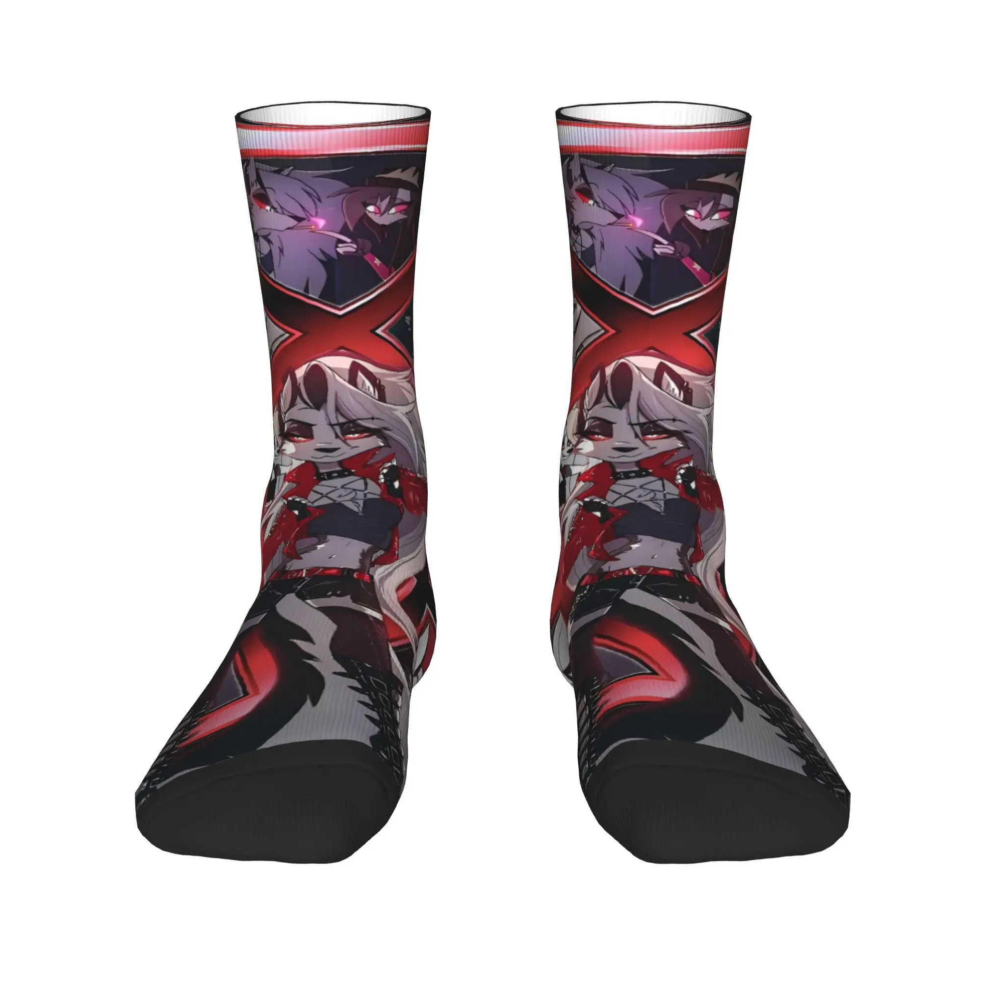Helluva Boss Loona Socks  Printed Stockings Anti Skid Unisex Men Socks Comfortable Spring Casual Skateboard Socks