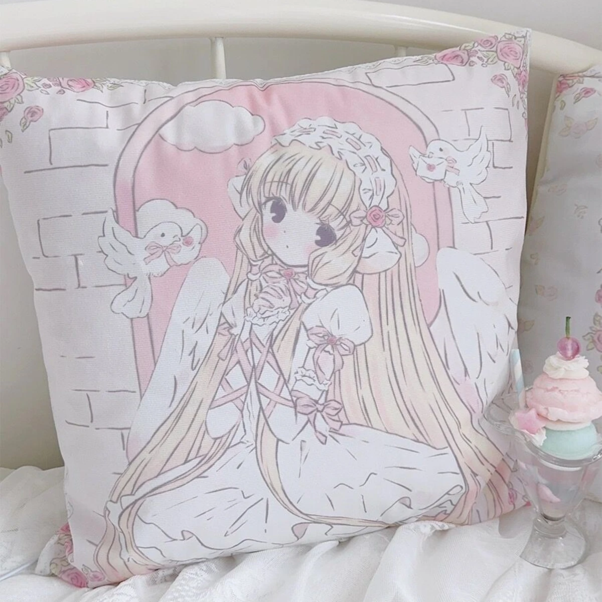 Pink cute pillow cartoon waist cushion house decoration girl gift