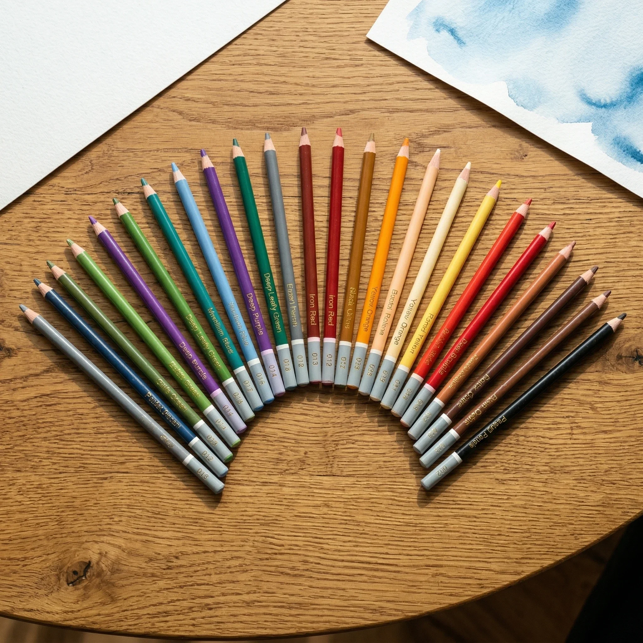 24 Premium Colored Charcoal Pencils Drawing Set,Quality Past