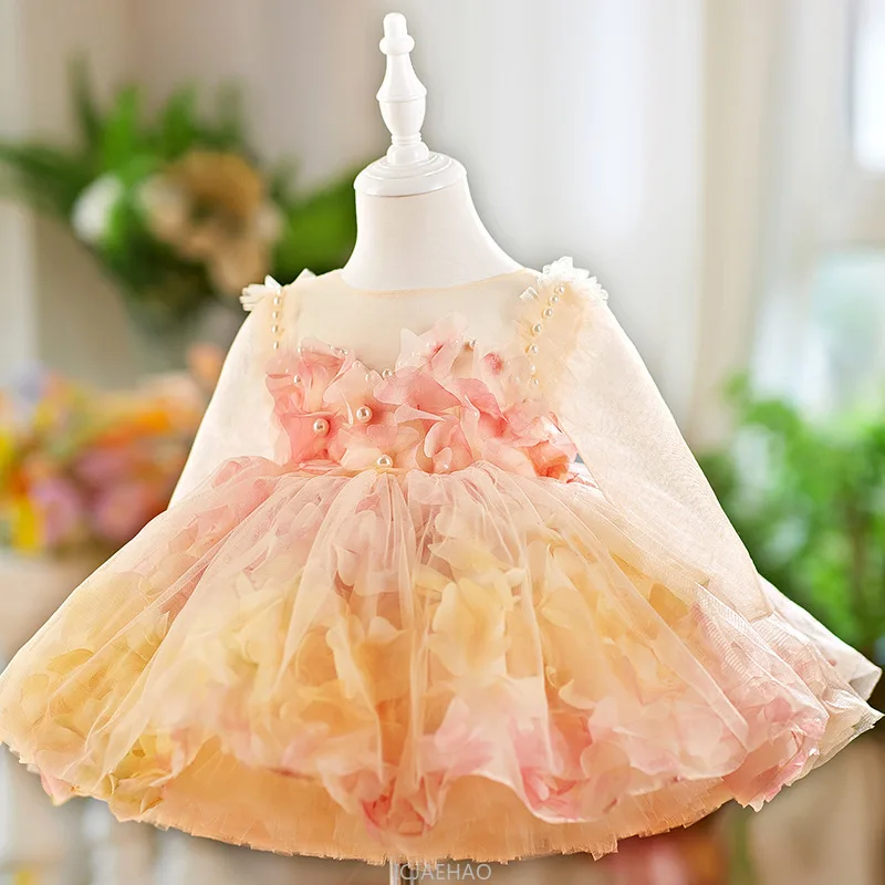 

Wed Dress 2025New Girls Princess Gown Toddler Formal Outfits Dresses Children Tulle Tutu Skirt Kids Birthday Party Costumes