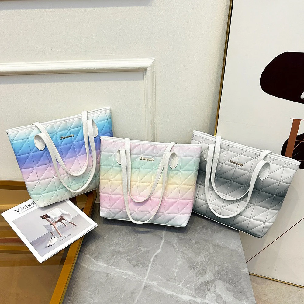 Summer Tote Bag - Women's Large Capacity Colorful Shoulder Purse, Fresh & Sweet Casual Handbag